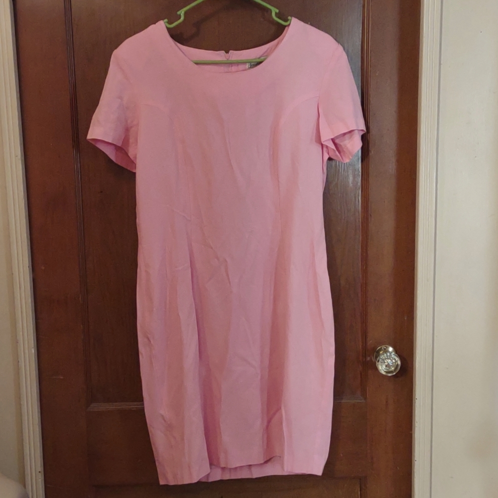 Jennifer James vintage sz 10 pink dress shoulder pads y2k 90s